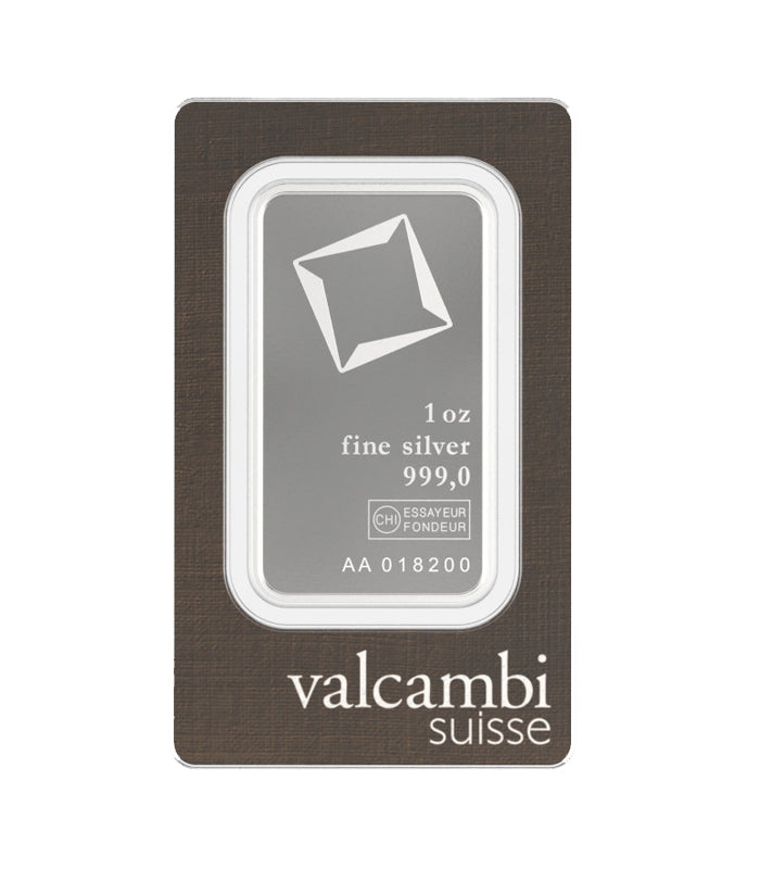 Valcambi Suisse 1 oz Silver Bar