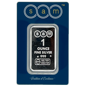 SAM 1 Oz Silver Bar