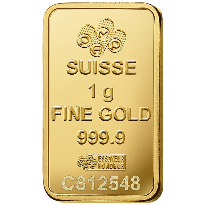 Pamp Suisse Queen Fortuna Gold Bar 24KT 1 Gram