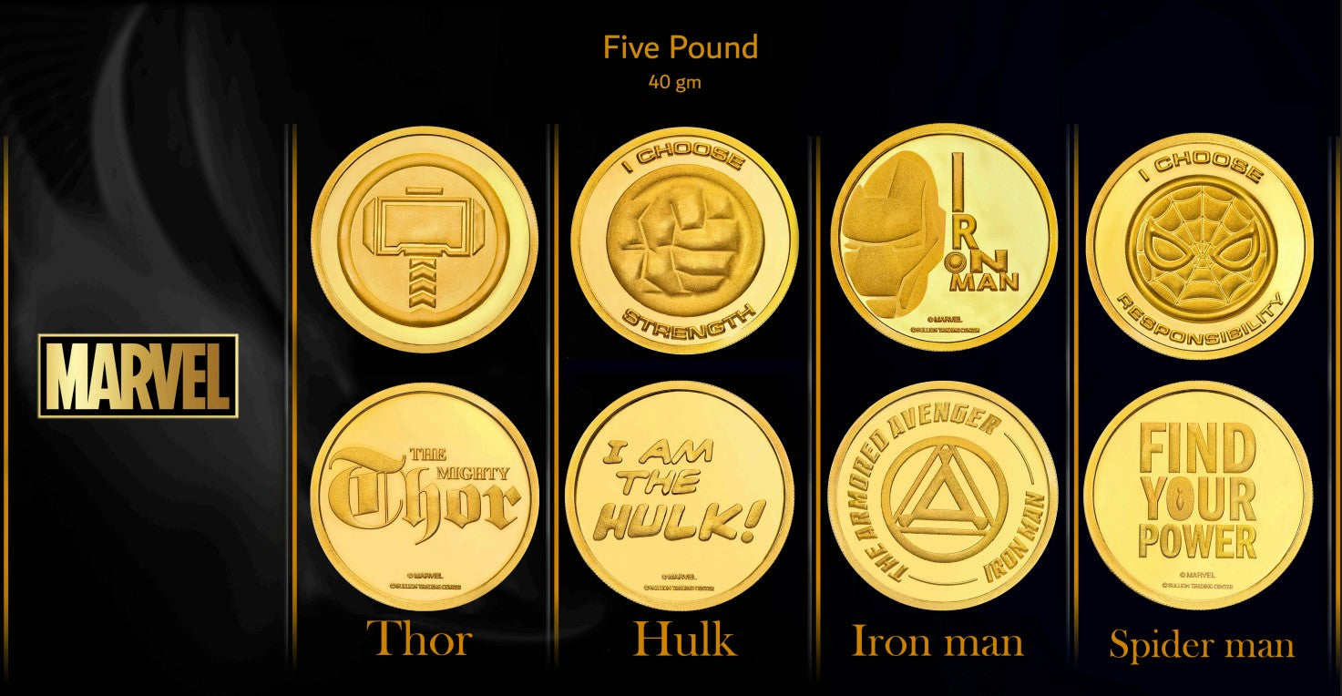 Five Pound 40 gram Marvel Coin