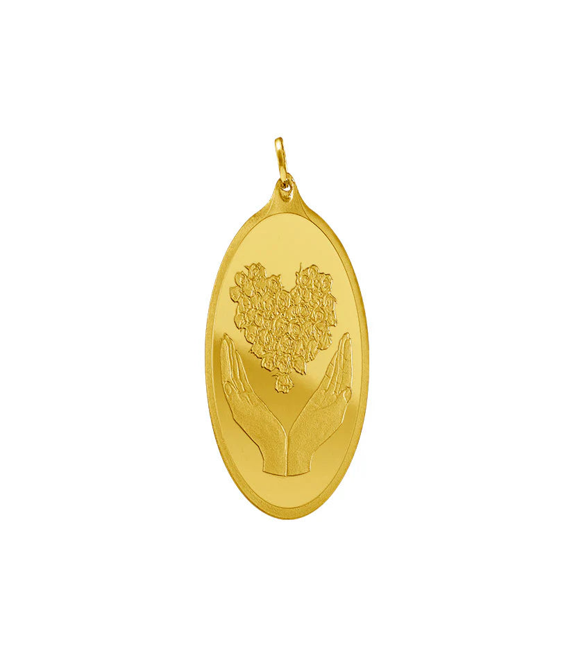 SAM Gold 24K Oval Pendant 999.9 Purity