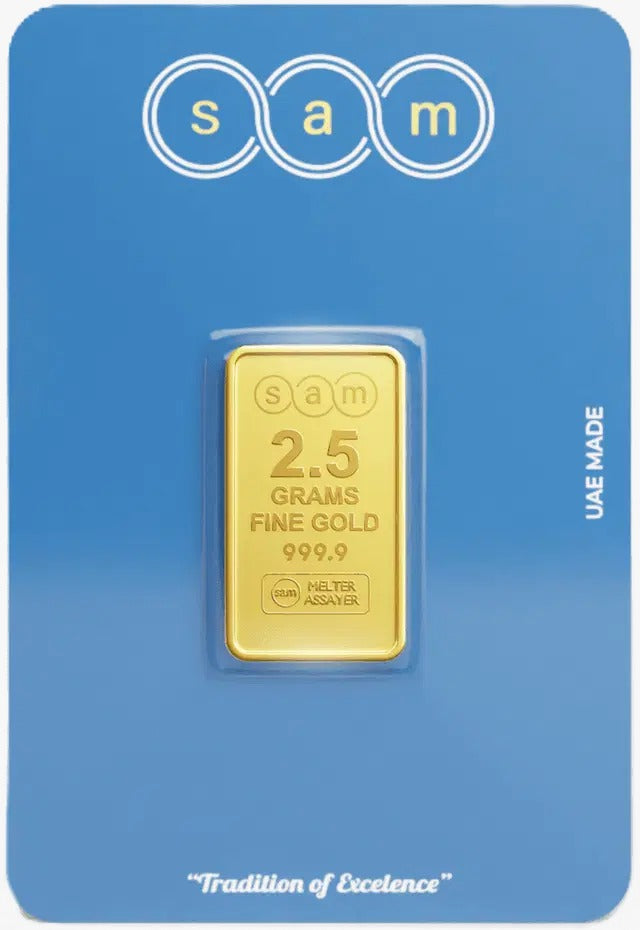 SAM Gold Bar 2.5 Gram