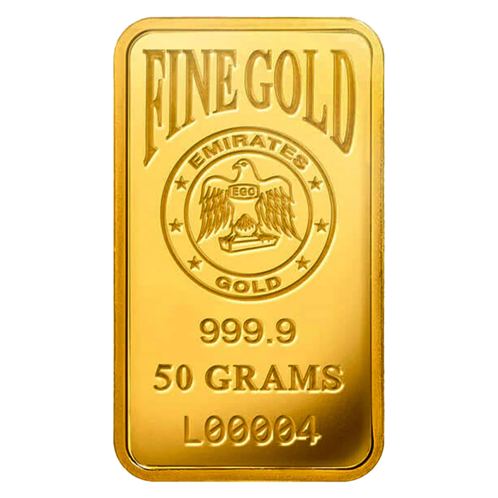 Emirates Gold Bar 24KT - 50 Gram - Malahi Gold Trading