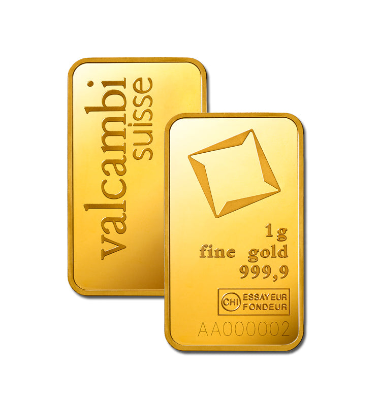 Valcambi Suisse Gold Bar 24KT - 1 gram