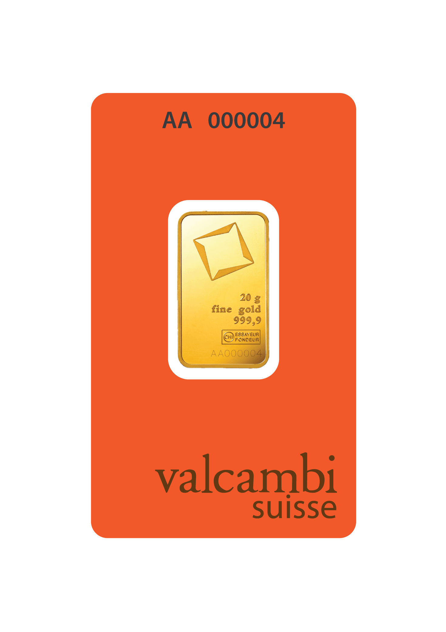 Valcambi Suisse Gold Bar 24KT - 20 gram - Malahi Gold Trading